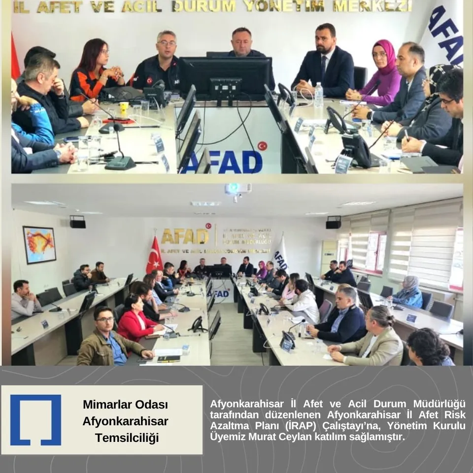 Afyonkarahisar İl Afet Risk Azaltma Planı (İRAP) Çalıştayı