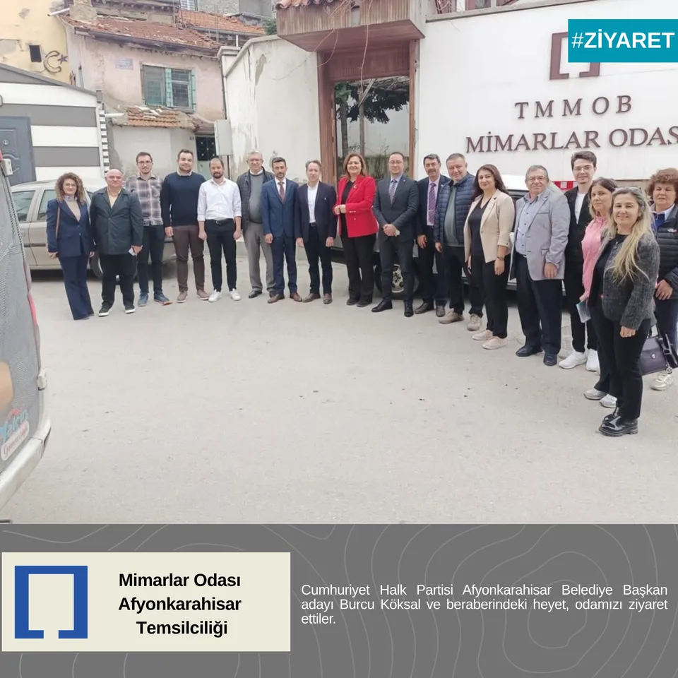 Cumhuriyet Halk Partisi Afyonkarahisar Belediye Başkan adayı Burcu Köksal ve beraberindeki heyet, odamızı ziyaret ettiler.