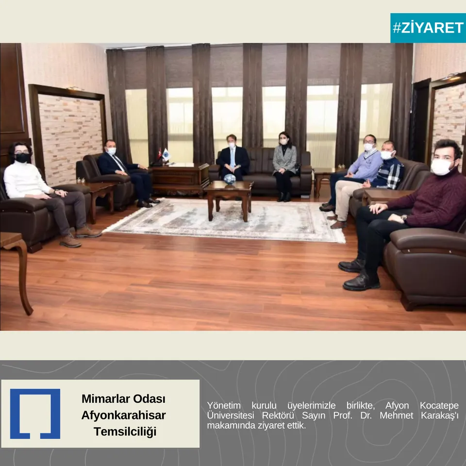 Afyon Kocatepe Üniversitesi Rektörü Sayın Prof. Dr. Mehmet Karakaş'ı makamında ziyaret ettik.