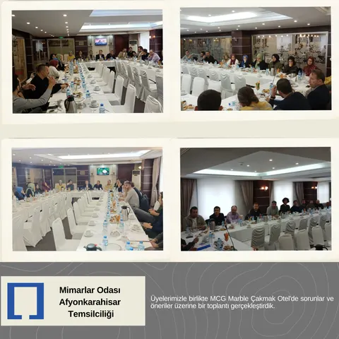 Üyelerimizle birlikte sorunlar ve öneriler üzerine bir toplantı gerçekleştirdik.