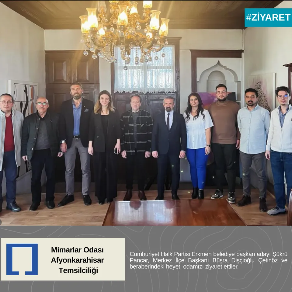 Cumhuriyet Halk Partisi Erkmen belediye başkan adayı Şükrü Pancar, Merkez İlçe Başkanı Büşra Dişçioğlu Çetinöz ve beraberindeki heyet, odamızı ziyaret ettiler.